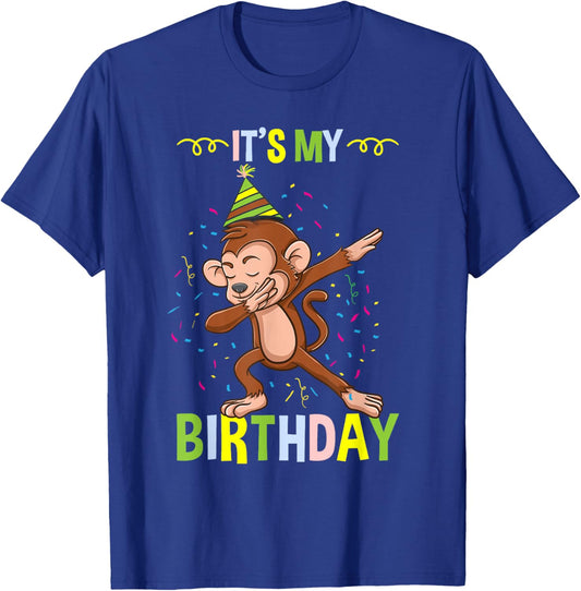 Its My Birthday Monkey T-Shirt - T-Shirt | Royal