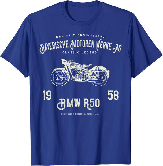 Bayerische Motoren T Shirt, Original Vintage Design T-Shirt - T-Shirt | Royal