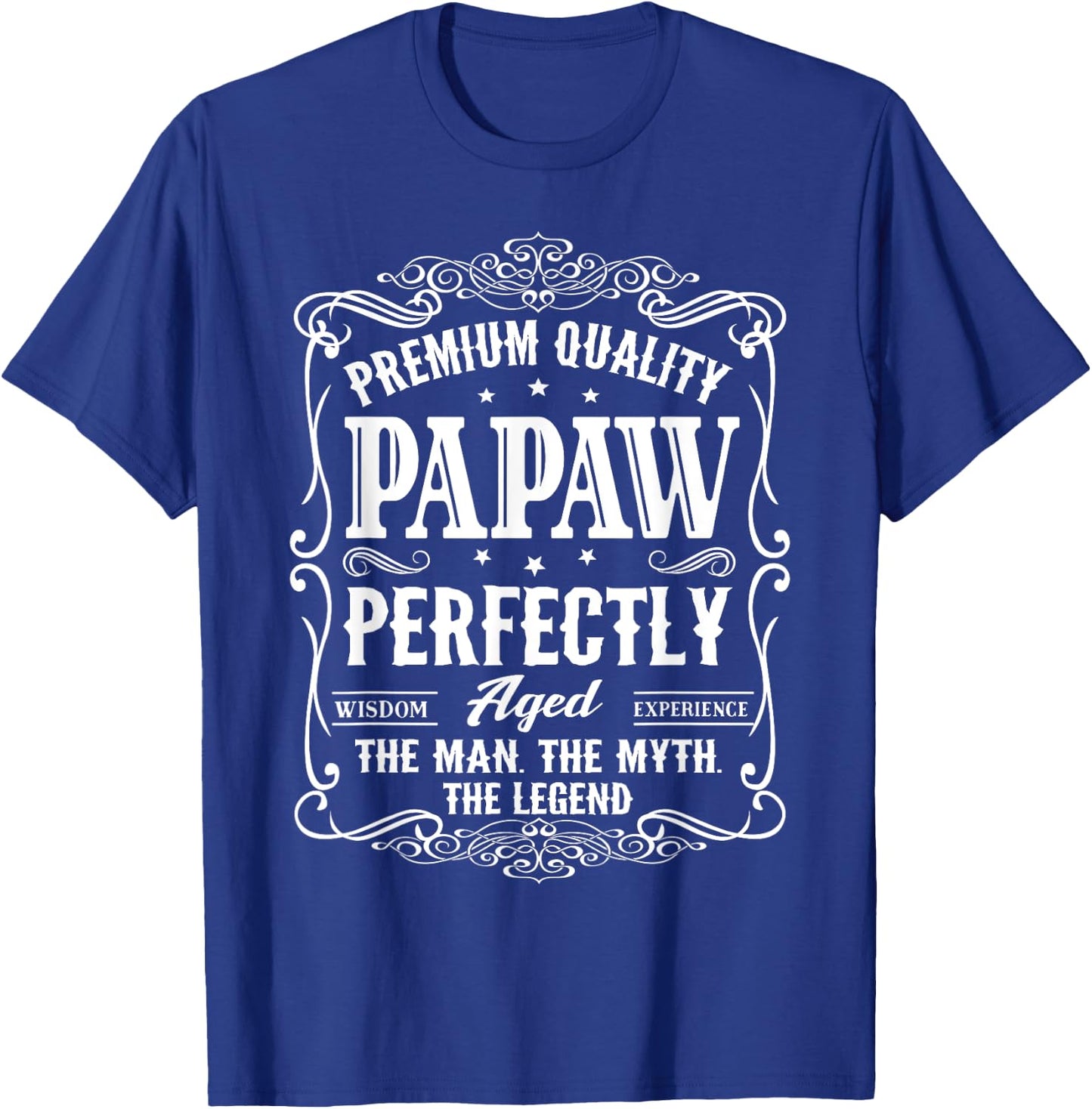 Vintage Papaw Fathers Day Grandpa Gift Funny T-Shirt - T-Shirt | Royal