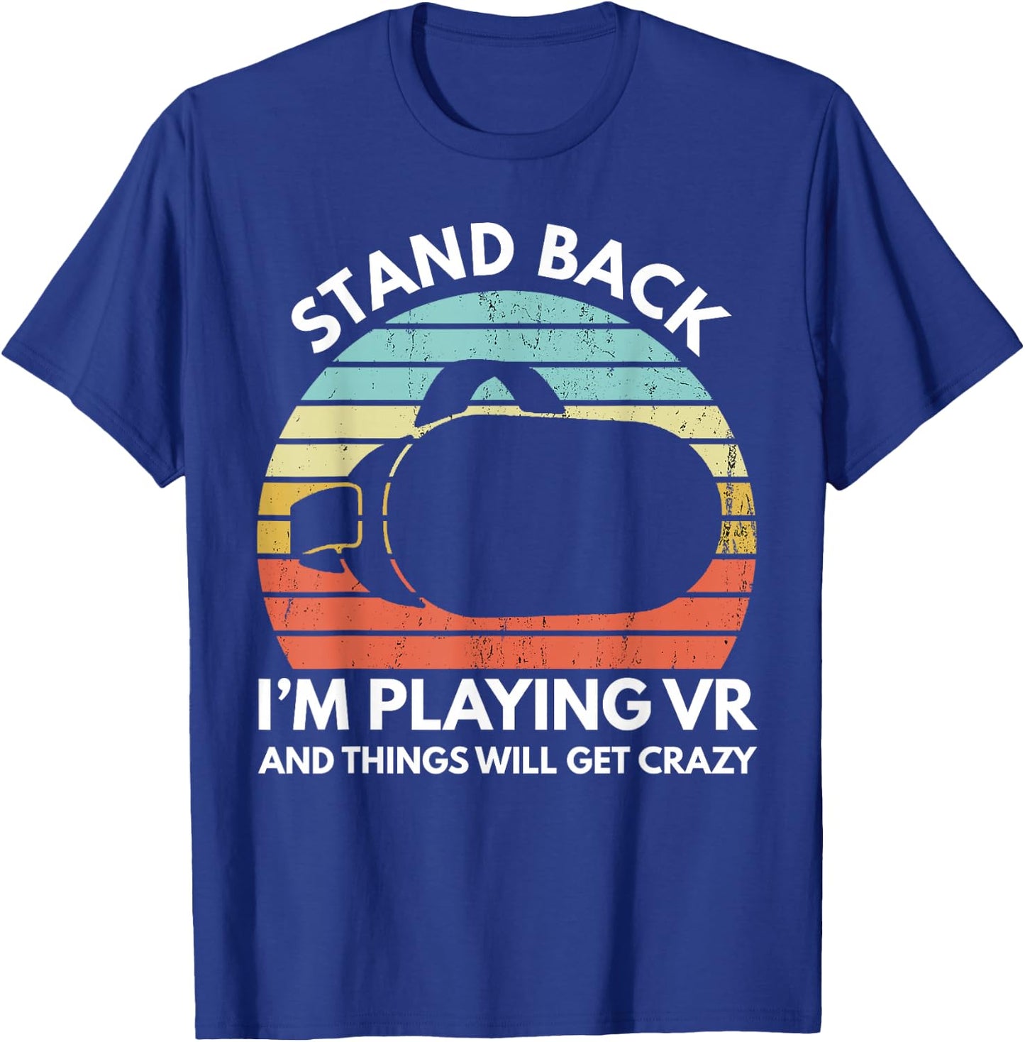 Virtual Reality Athlete Funny VR Gamer Saying T-Shirt - T-Shirt | Royal