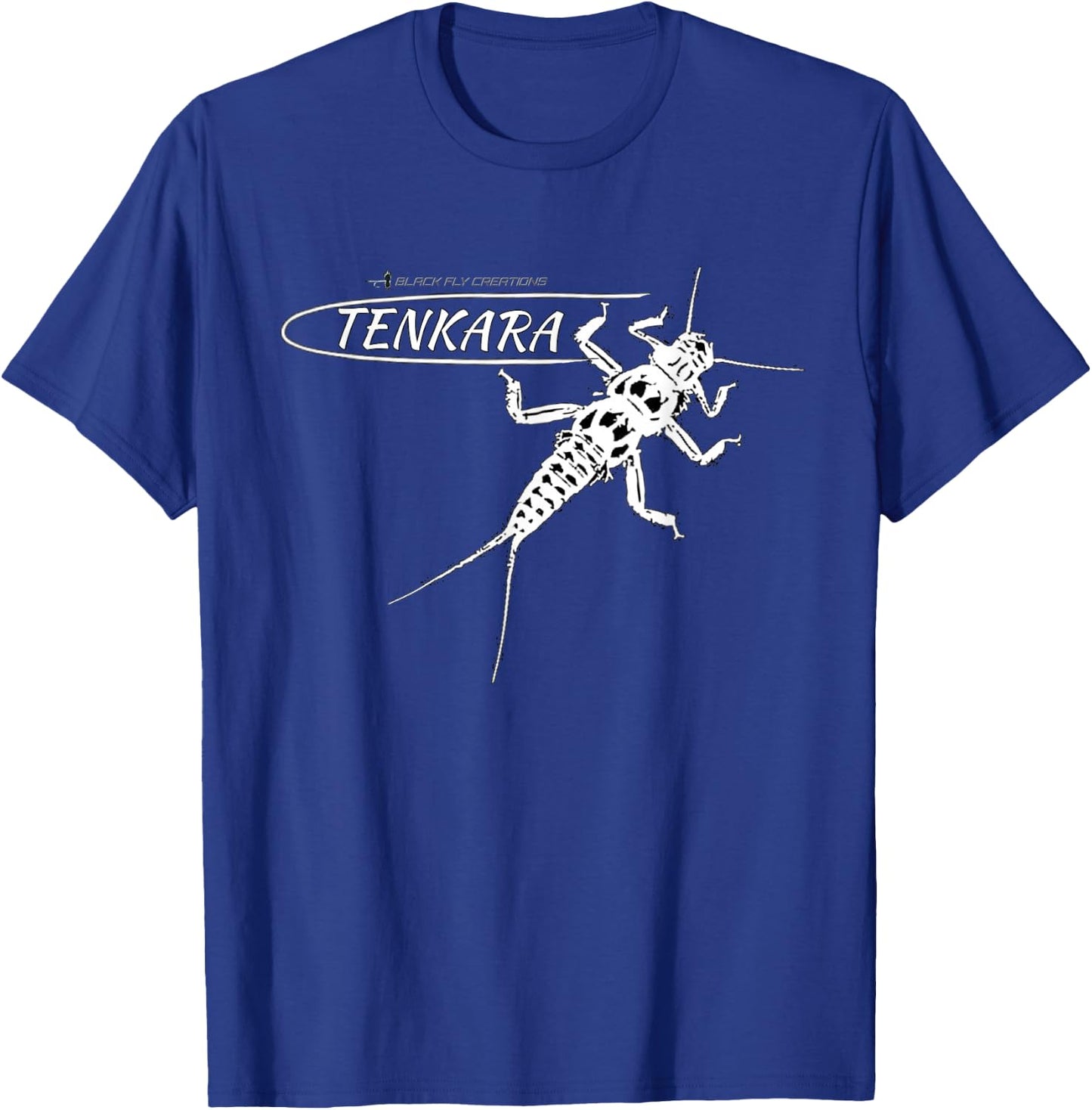 Black Fly Tenkara Fly Fishing Stonefly T-Shirt - T-Shirt | Royal