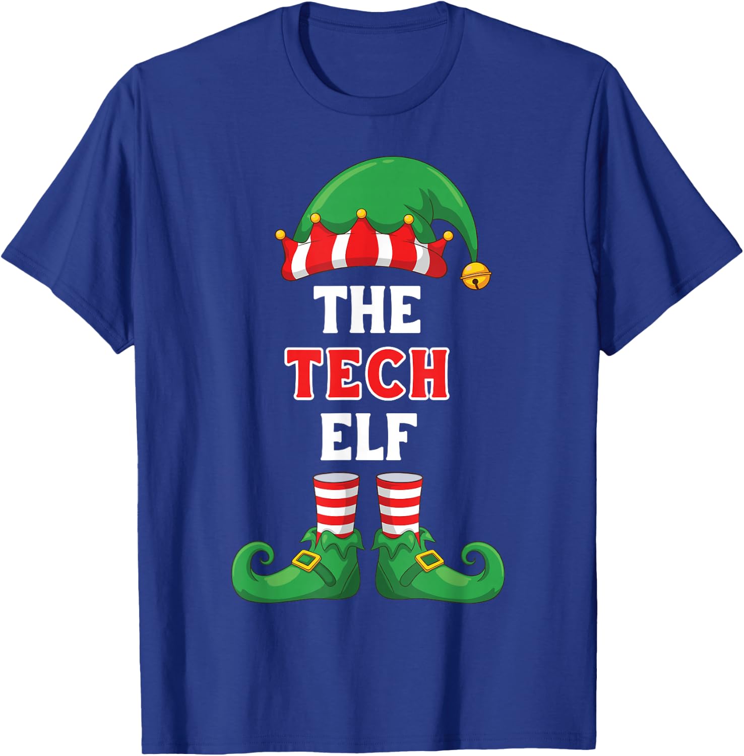 The Tech Elf Shirt Christmas for IT Guy Tech Support Geek T-Shirt - T-Shirt | Royal