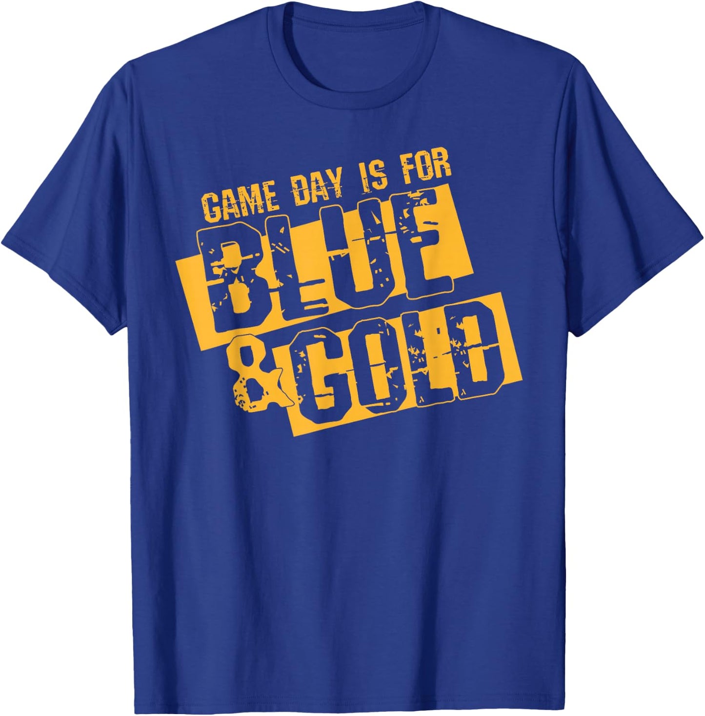 Blue and Gold Game Day Group Shirt for High School Football T-Shirt - T-Shirt | Royal