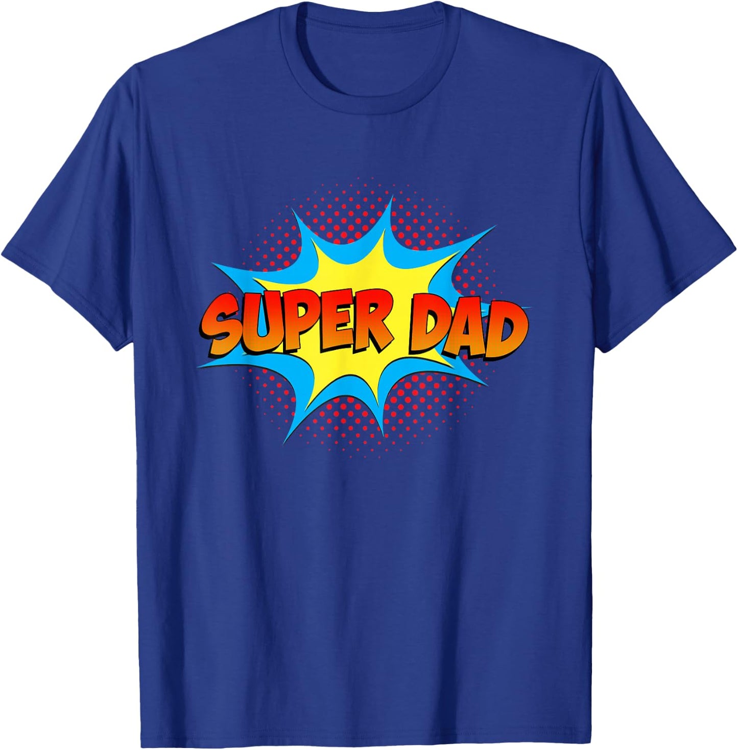 Super Dad Family Matching Superhero Comics Set Fathers Day T-Shirt - T-Shirt | Royal