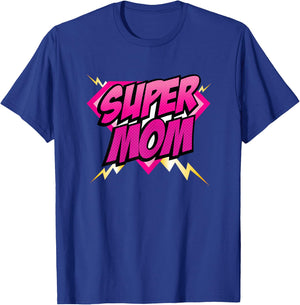 Super Mom Superhero Mommy Comic Book Women T-Shirt - T-Shirt | Royal
