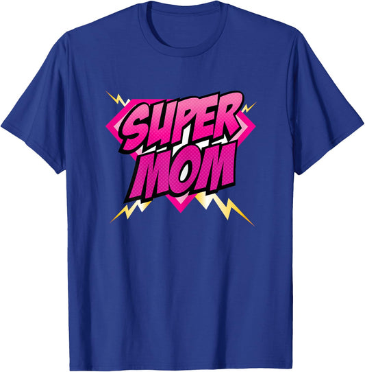 Super Mom Superhero Mommy Comic Book Women T-Shirt - T-Shirt | Royal