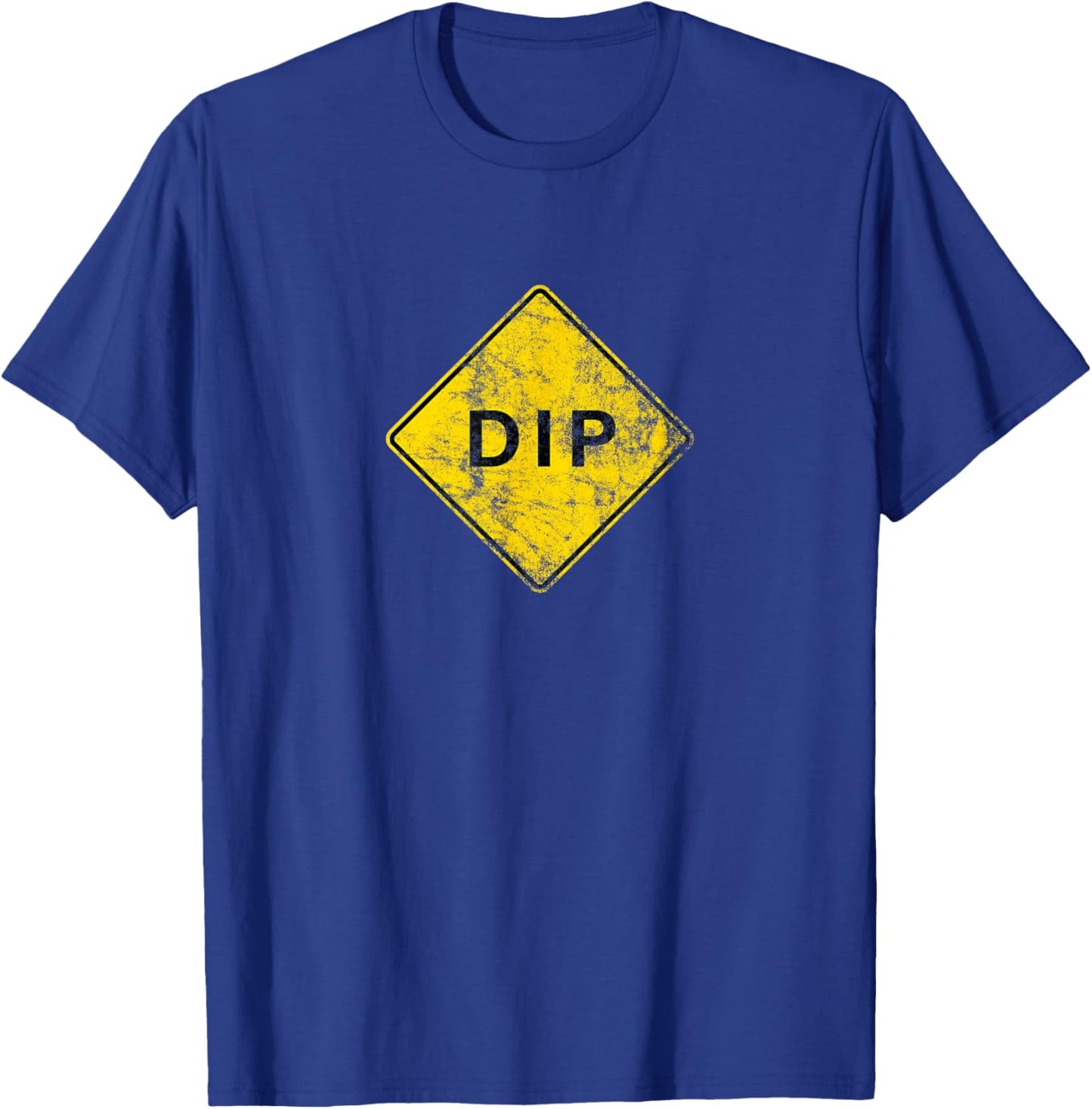 Road Sign Dip T-Shirt - T-Shirt | Royal