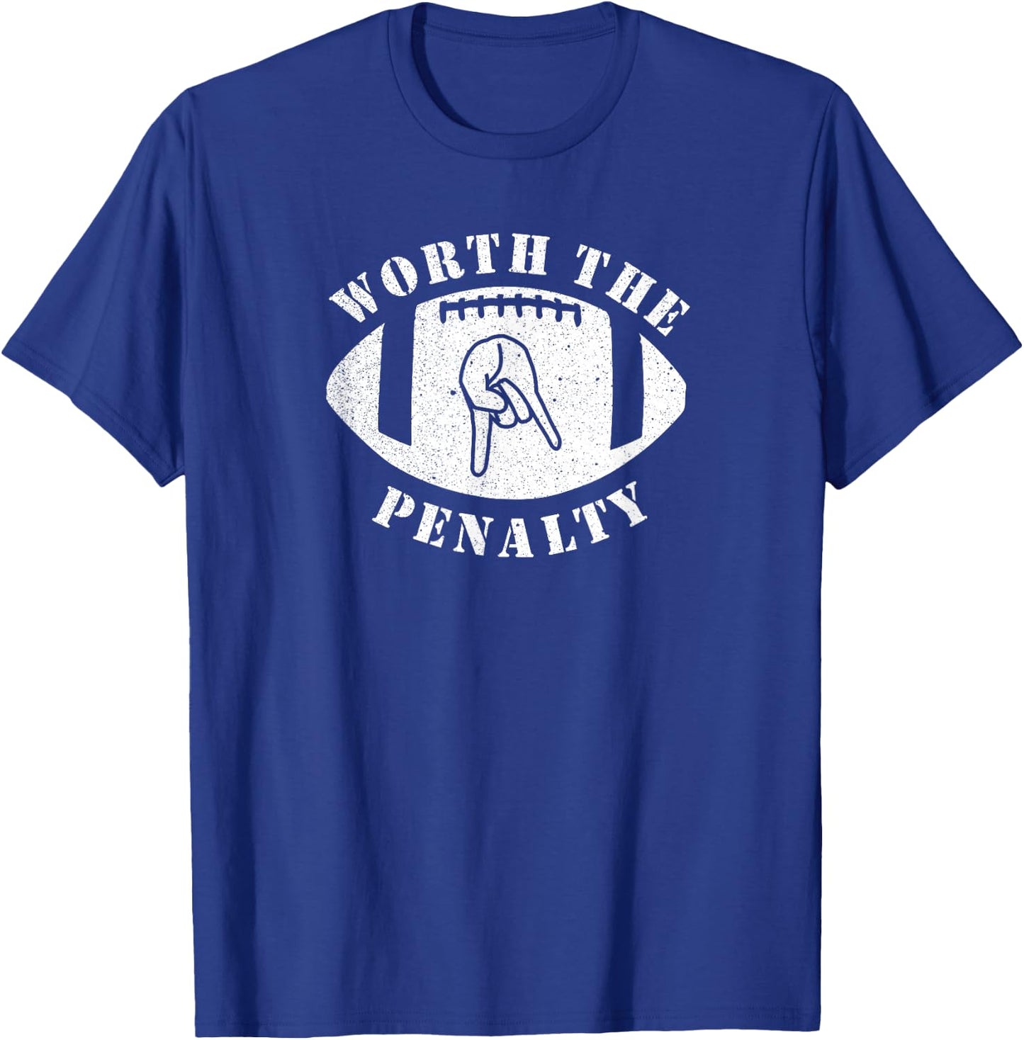Horns Down Worth The Penalty Oklahoma Texas Red River T-Shirt - T-Shirt | Royal