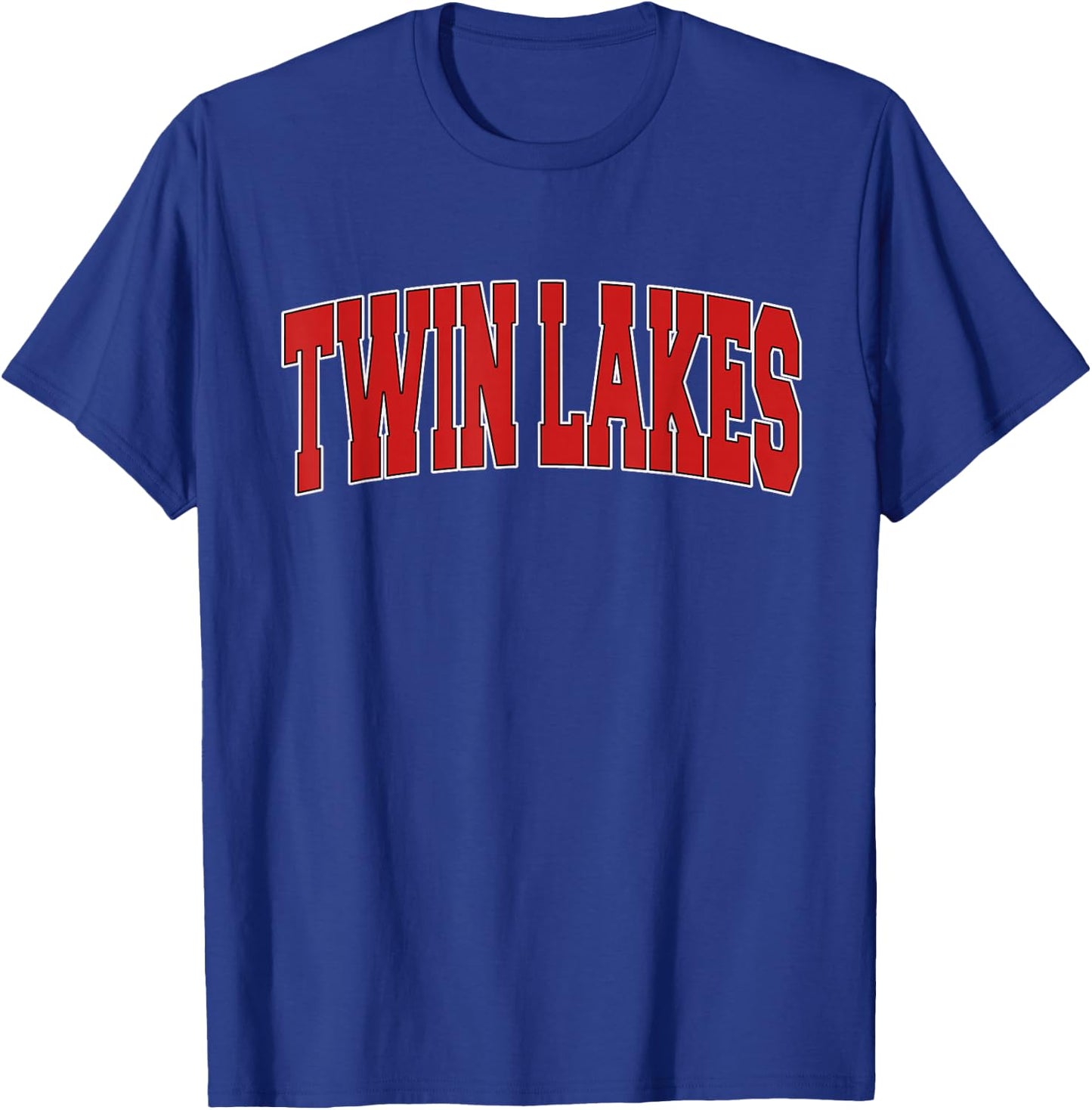 TWIN LAKES WI WISCONSIN Varsity Style USA Vintage Sports T-Shirt - T-Shirt | Royal