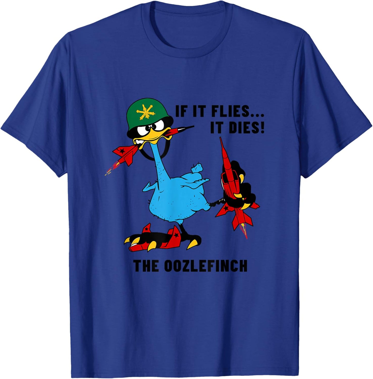 Air Defense Artillery Oozlefinch ADA Army Fort Sill Veteran T-Shirt - T-Shirt | Royal