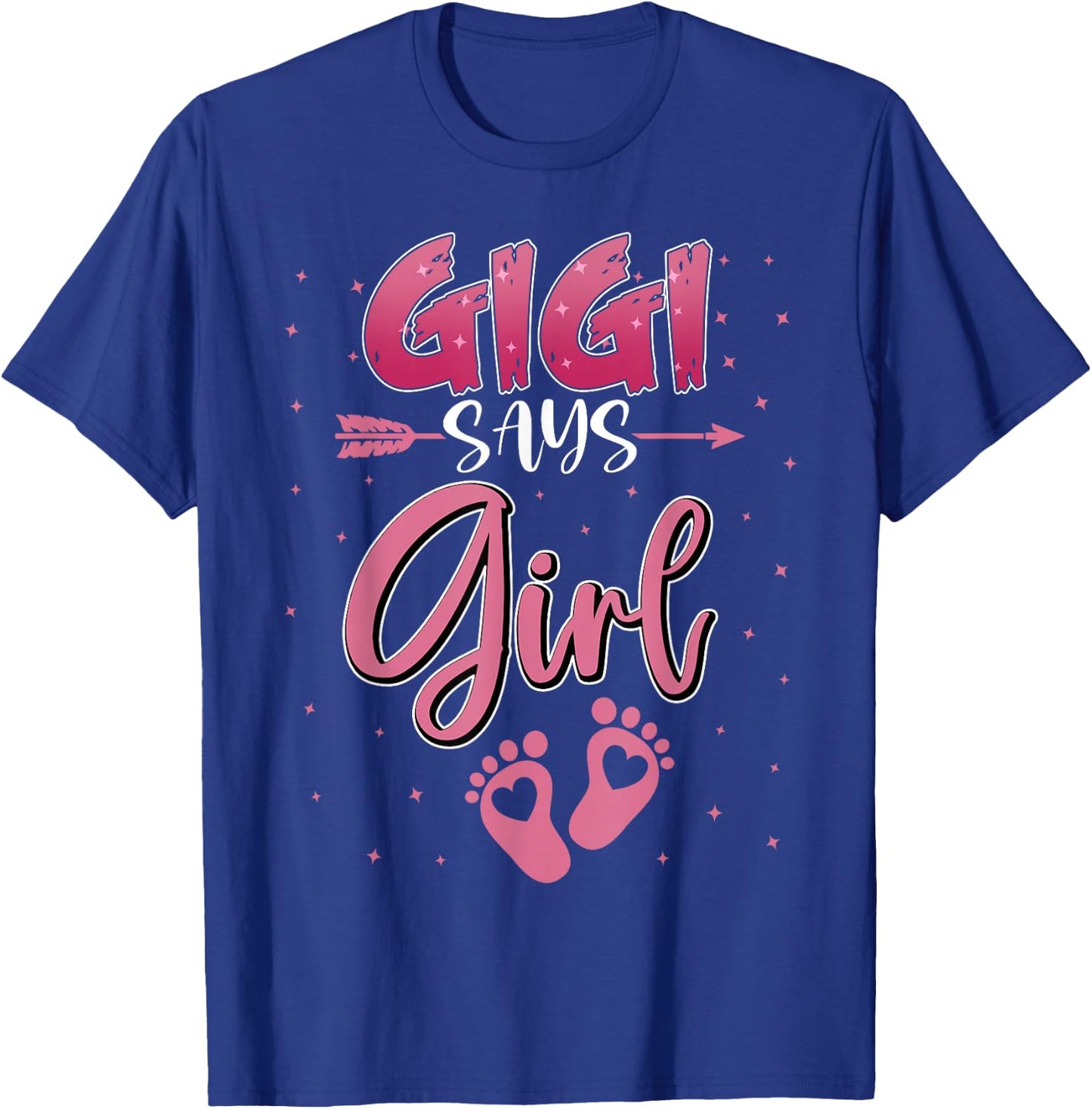 GIGI Says Girl Cute Family Gender Reveal 2026 Pregnancy T-Shirt - T-Shirt | Royal