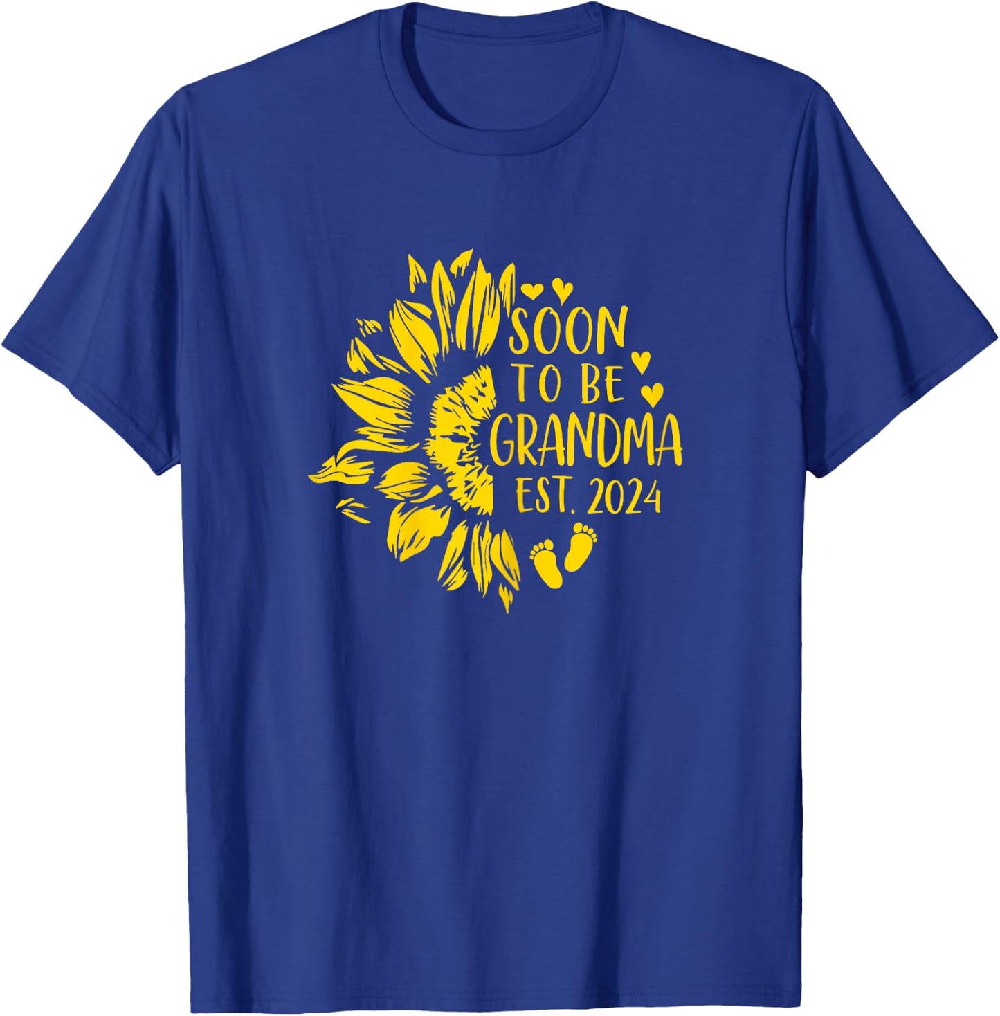 Soon To Be Grandma Est 2024 Pregnancy Announcement T-Shirt - T-Shirt | Royal