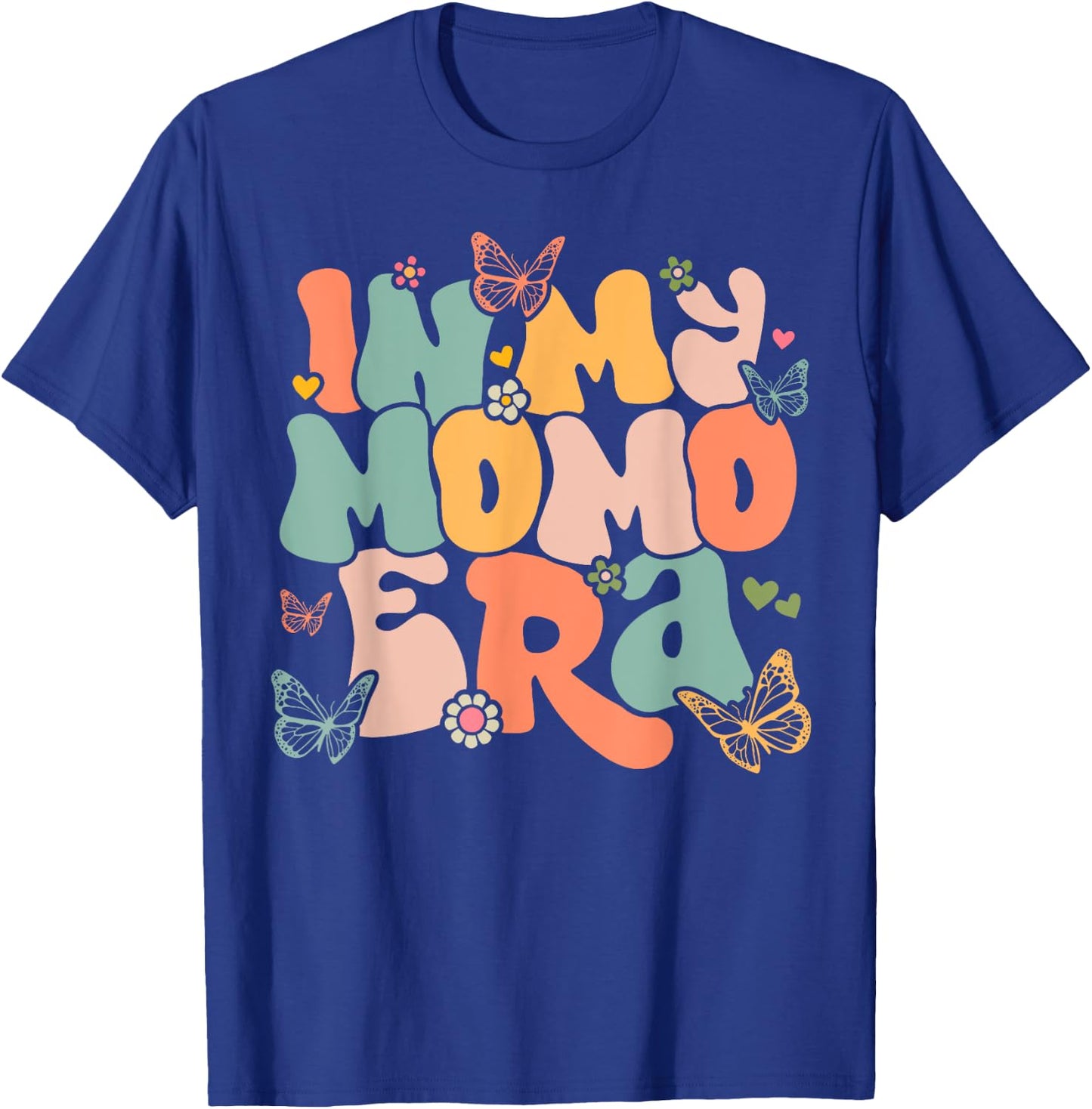 Retro Groovy In My Momo Era Mother's Day T-Shirt - T-Shirt | Royal