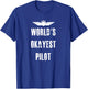 World's Okayest Pilot Funny Flying Aviation T-Shirt - T-Shirt | Royal