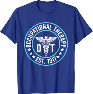 ap lucky designs for people Occupational Therapy OT Therapist OT Month T-Shirt - T-Shirt | Royal