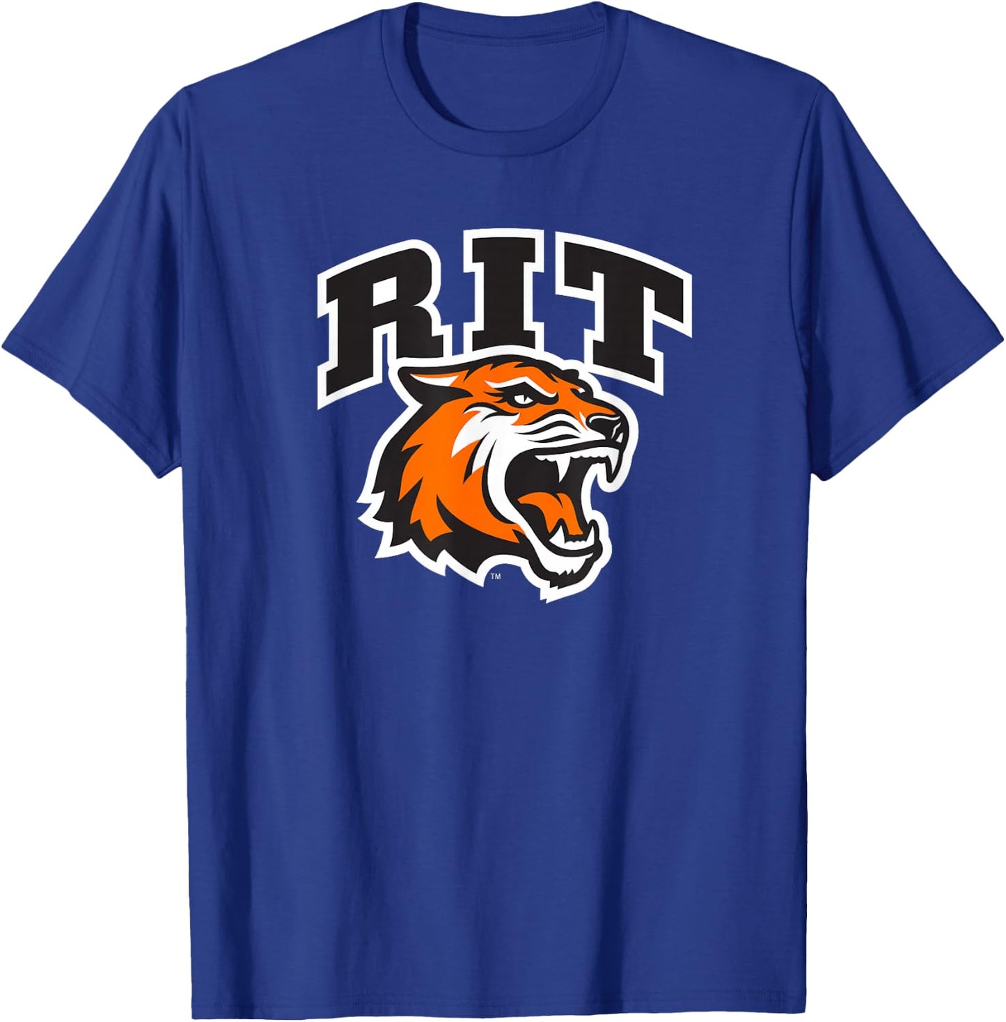 Rochester Institute of Technology RIT Tiger Stacked Logo T-Shirt - T-Shirt | Royal