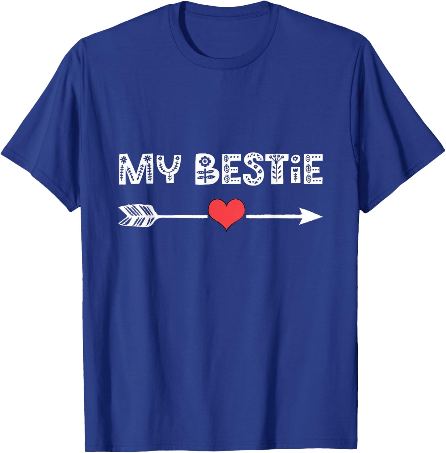 Besties Best Friend Right Arrow Heart Love Matching Outfit T-Shirt - T-Shirt | Royal