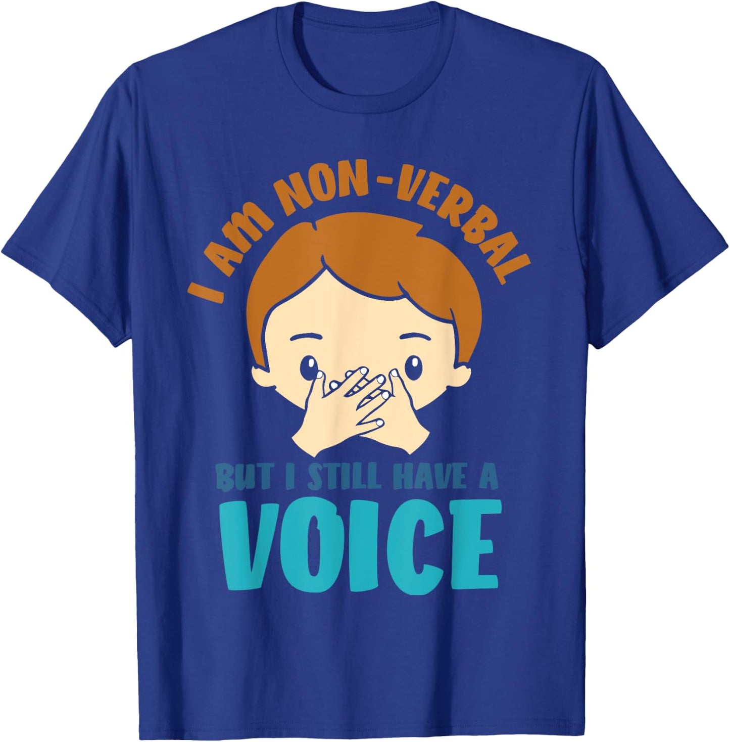 I Am Non Verbal - Autistic Kids Autism Awareness T-Shirt - T-Shirt | Royal