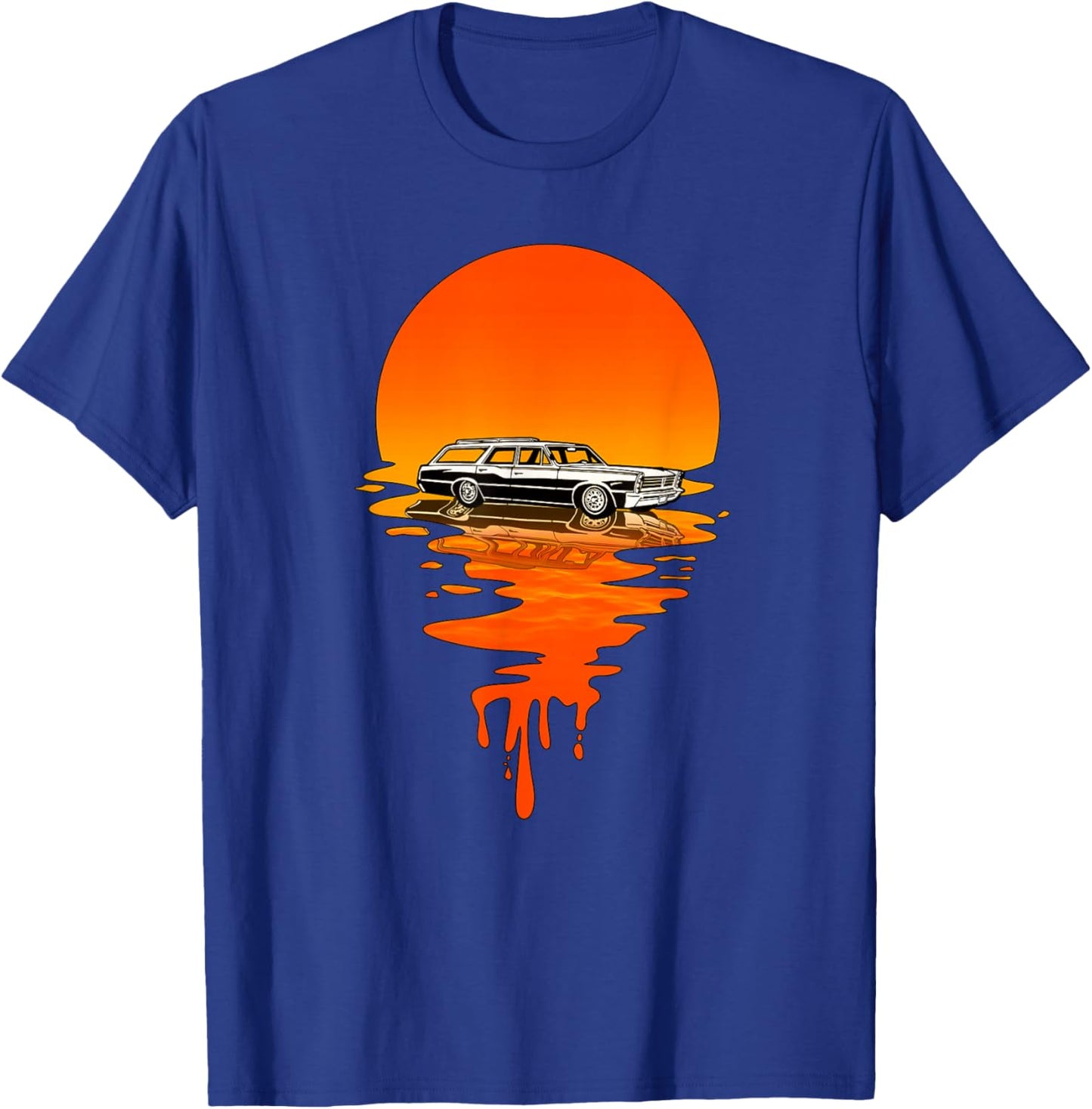 Vintage Retro Style Station Wagon T-Shirt - T-Shirt | Royal