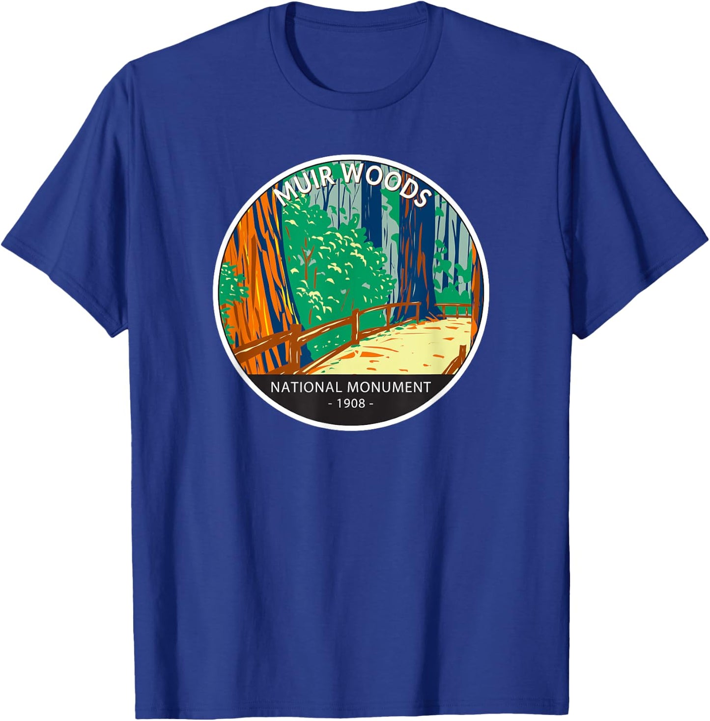 Muir Woods National Monument California Vintage T-Shirt - T-Shirt | Royal