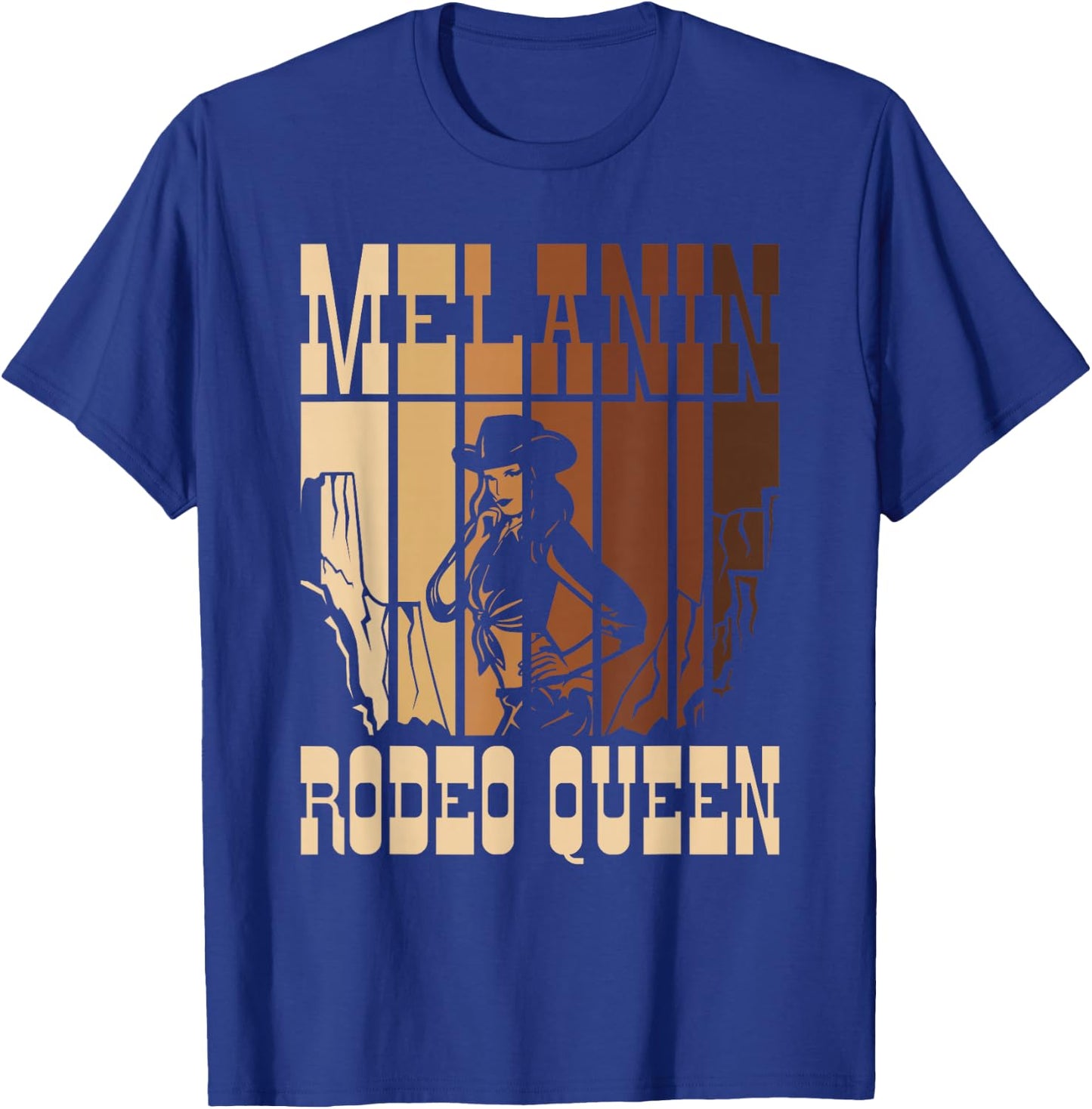 Melanin Rodeo Queen Country African American Cowgirl T-Shirt - T-Shirt | Royal