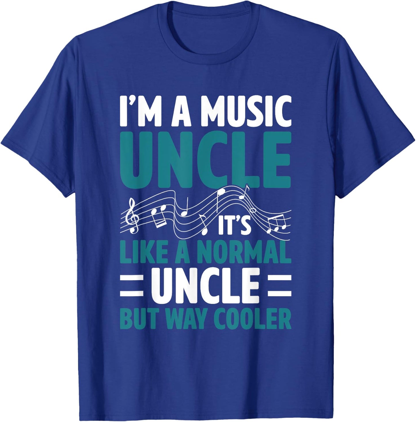 Funny Music Uncle - Cool Uncle for Musicians T-Shirt - T-Shirt | Royal