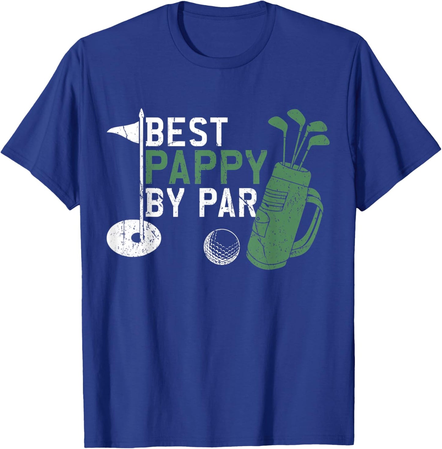 Funny Best Pappy By Par Father's Day Golf Lover Golfer T-Shirt - T-Shirt | Royal