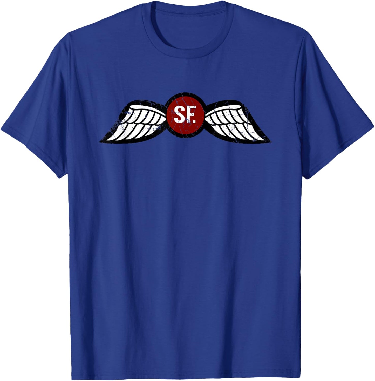 American Marauder Adults Black Small Classic Fit Short Sleeve : Jedburgh (OSS) Wings Insignia T-Shirt - T-Shirt | Royal