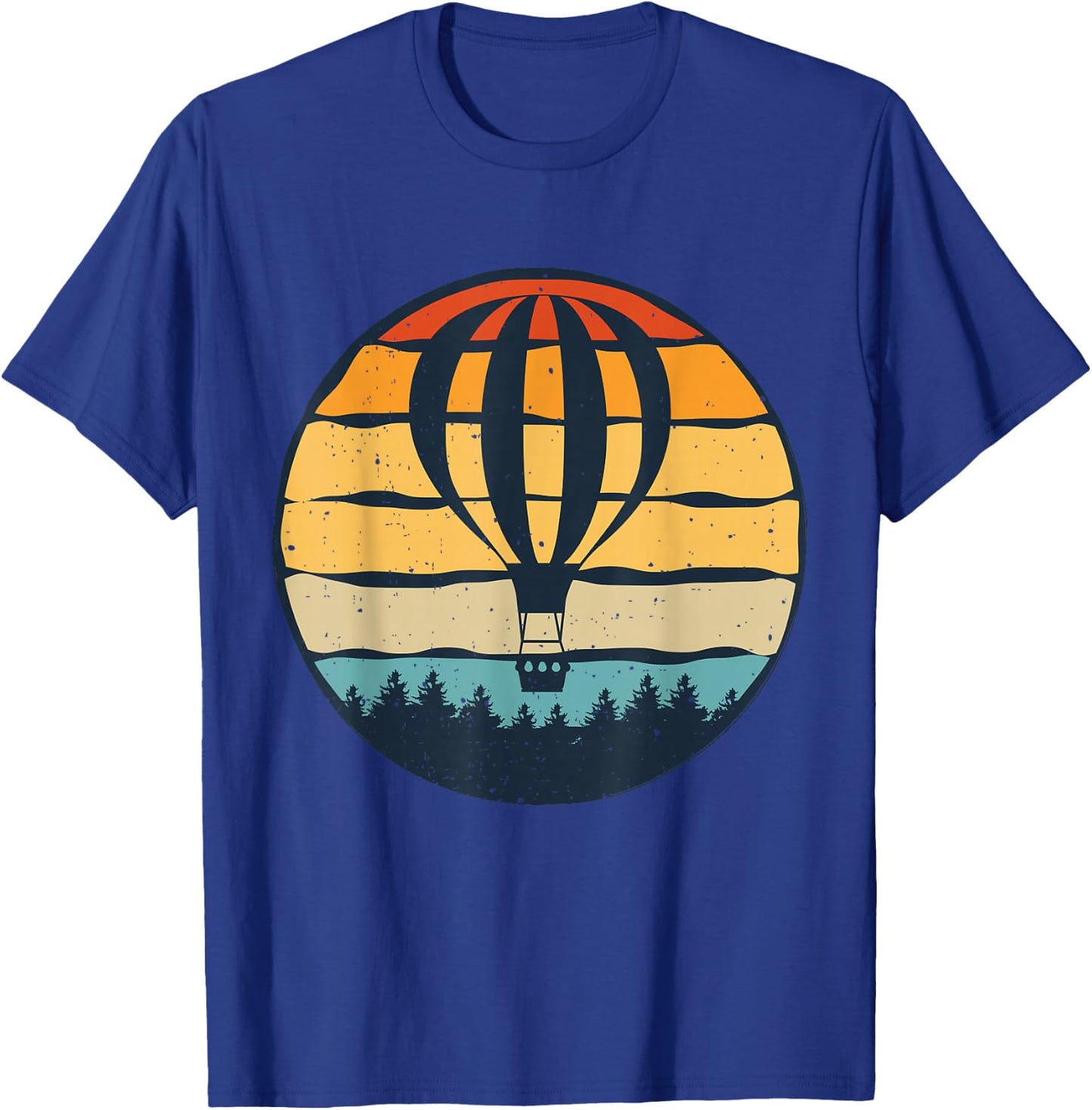 Vintage Hot Air Balloon And Ballooning Design Sky Adventure T-Shirt - T-Shirt | Royal
