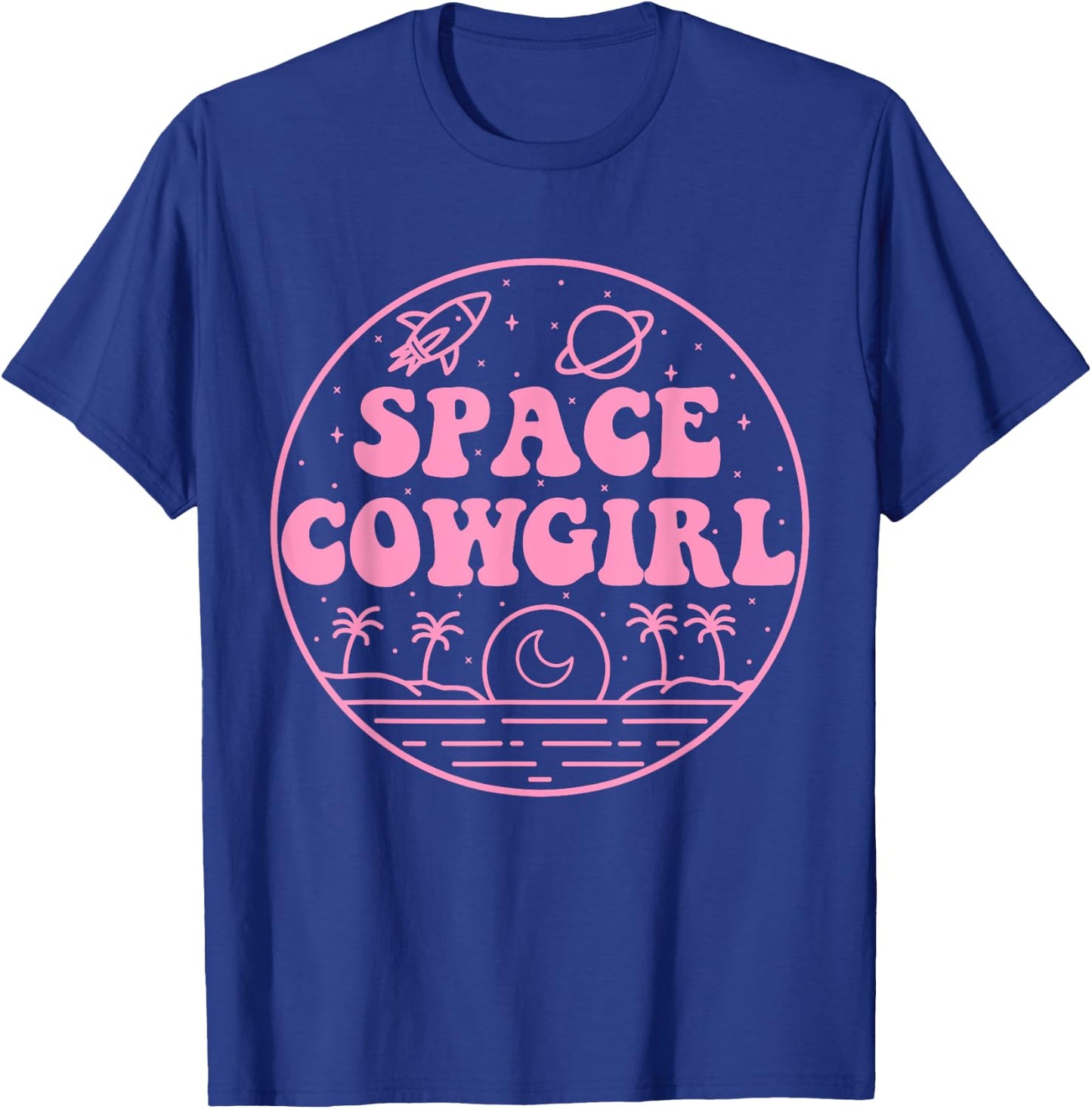 Space Cowgirls Bachelorette Party Rodeo Western Aesthetic T-Shirt - T-Shirt | Royal