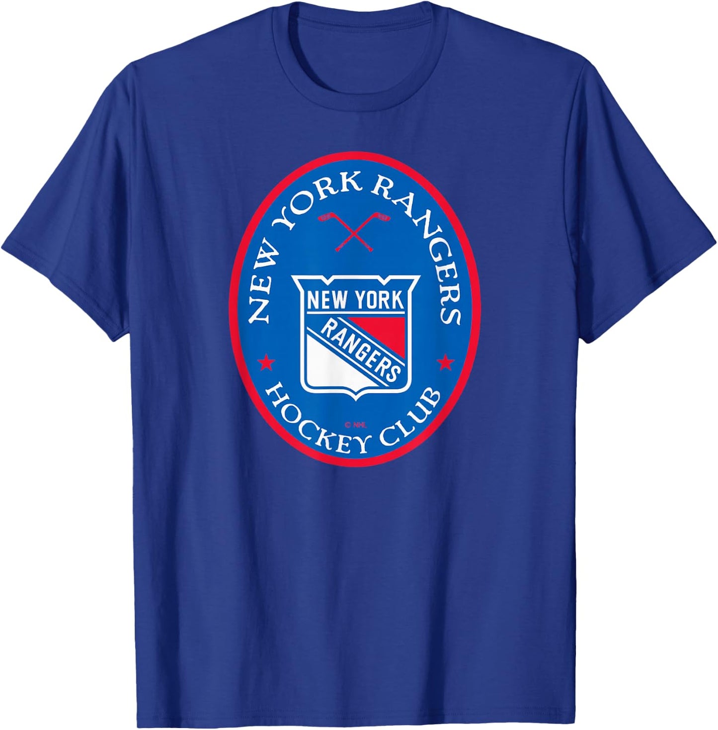New York Rangers Iconic Black Officially Licensed T-Shirt - T-Shirt | Royal