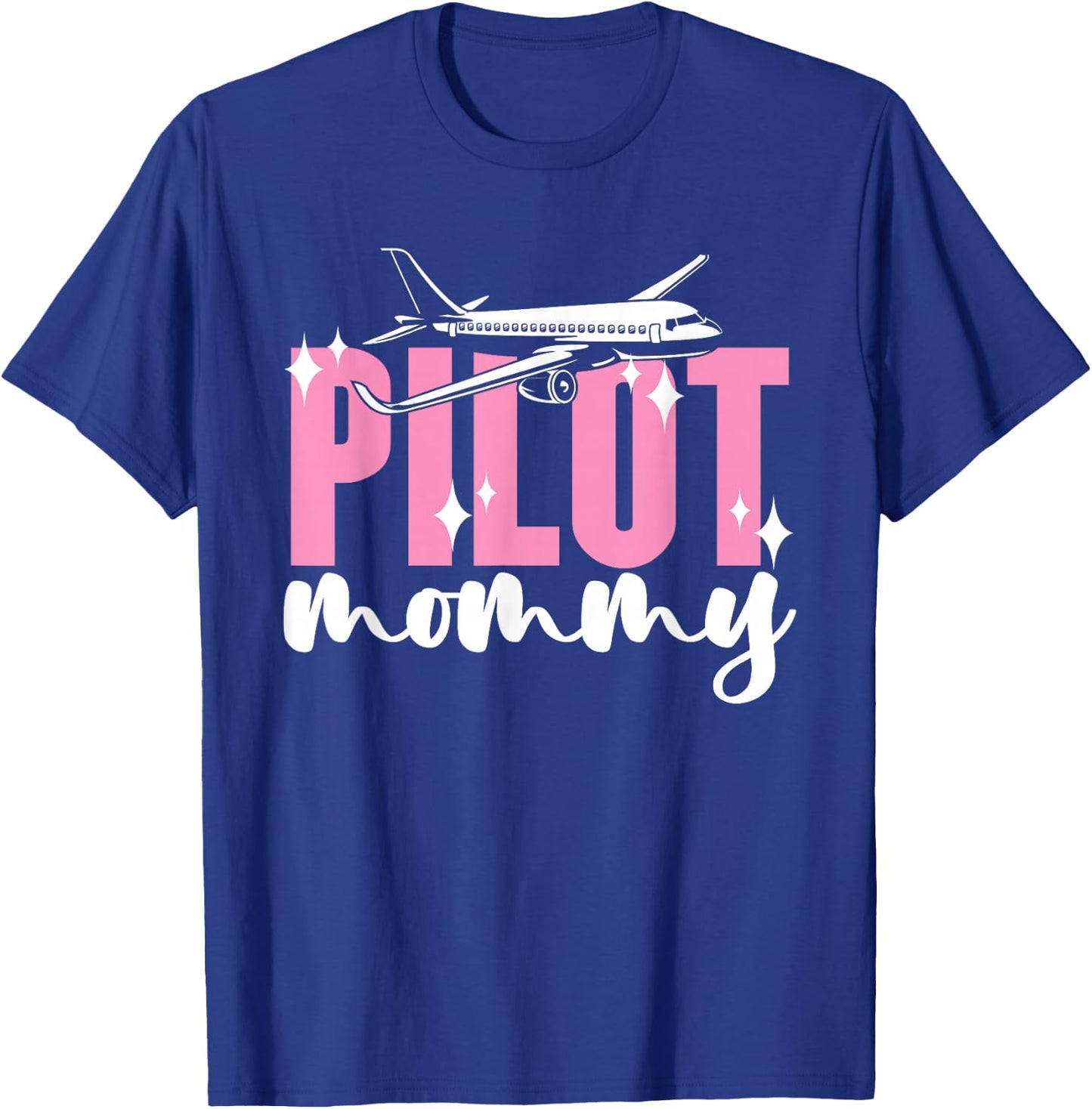 Pilot Mommy Airplane Aviator Aviation Pilot Mom Mother Mama T-Shirt - T-Shirt | Royal