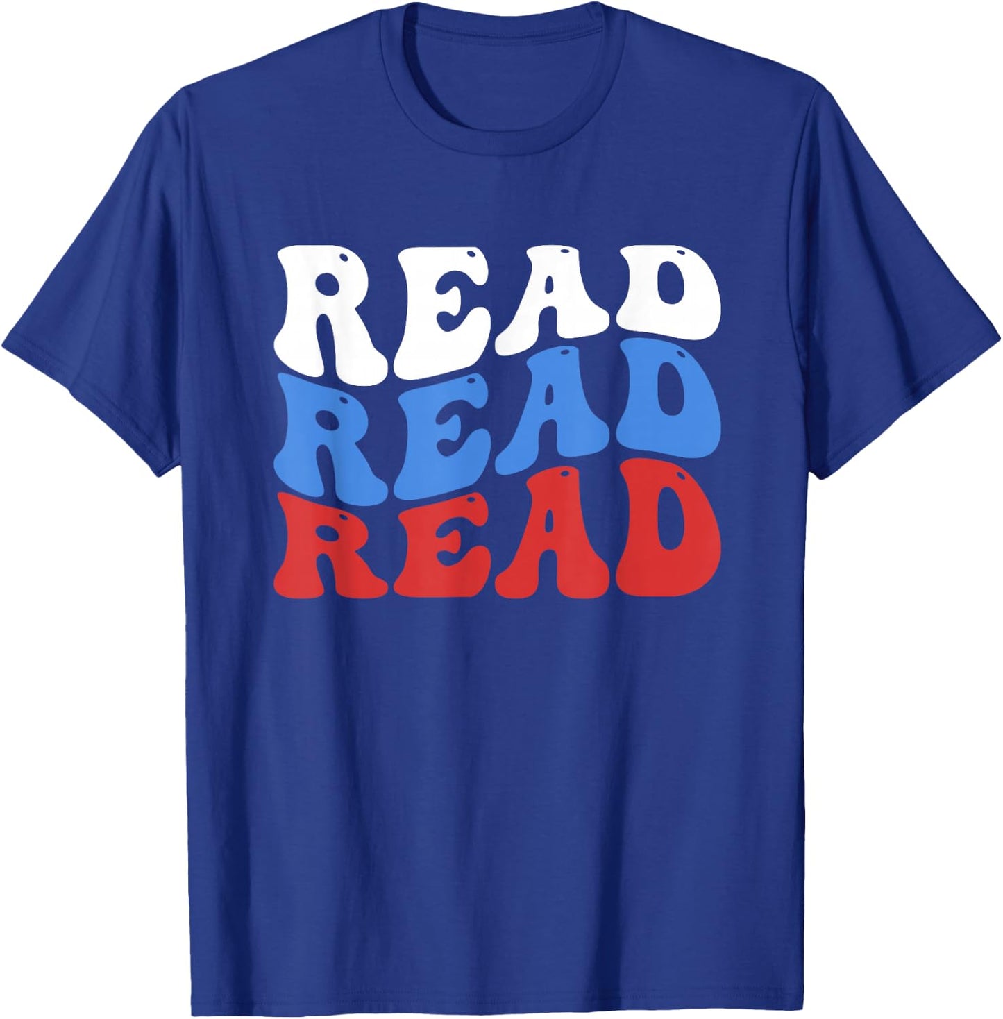 Read Read Reading Across That America Reading Lover Teacher T-Shirt - T-Shirt | Royal