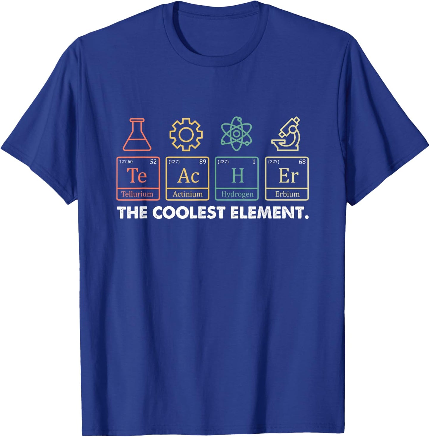 Vintage The Coolest Element Periodic Table Chemist Teacher T-Shirt - T-Shirt | Royal
