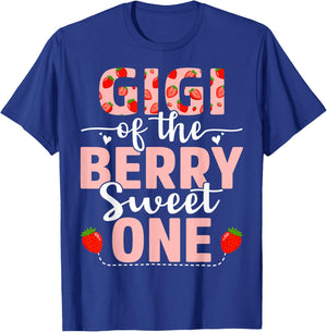Gigi Of The Berry Sweet One Birthday Strawberry Gigi T-Shirt - T-Shirt | Royal