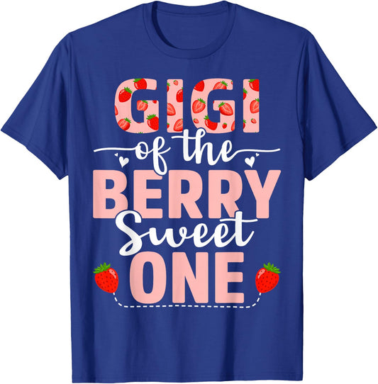 Gigi Of The Berry Sweet One Birthday Strawberry Gigi T-Shirt - T-Shirt | Royal
