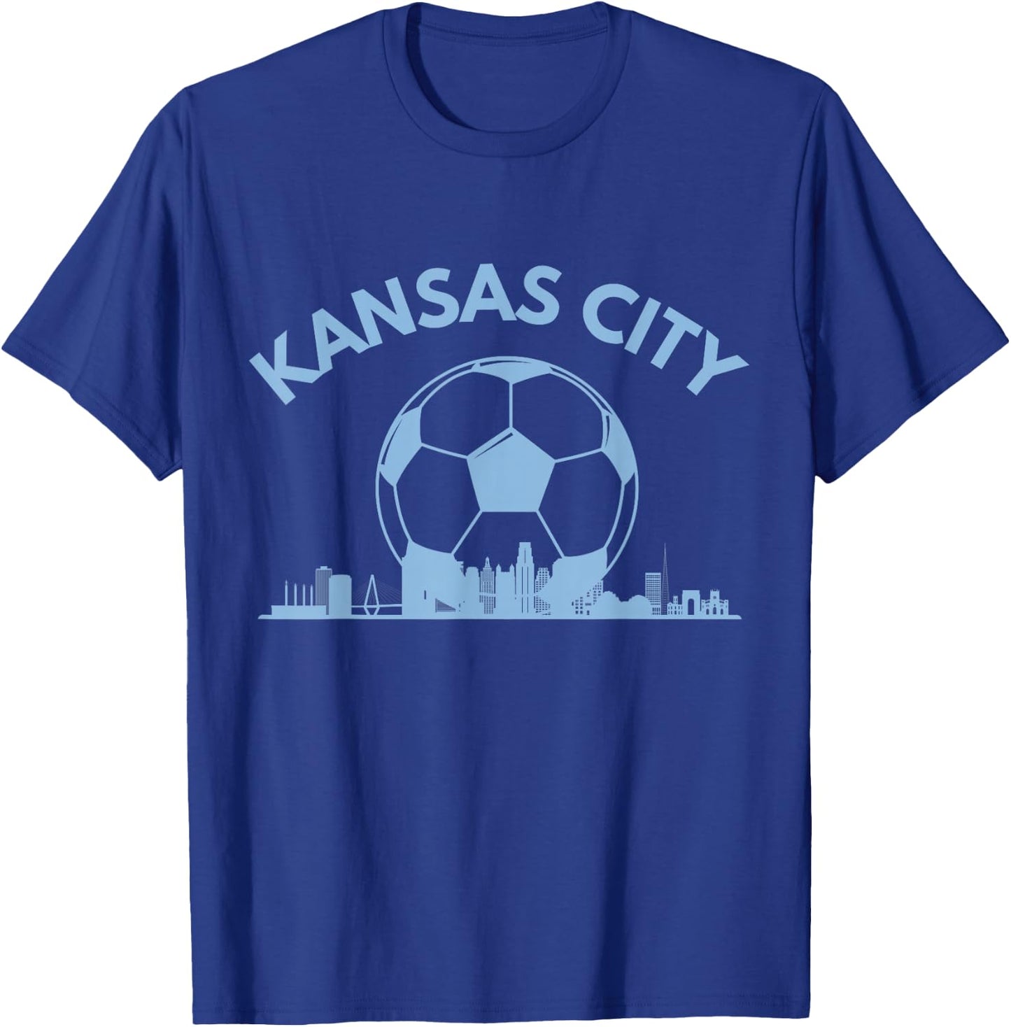 Kansas City Soccer & Skyline T-Shirt - T-Shirt | Royal