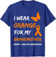 Kidney Cancer I Wear Orange For My Grandmother Ribbon T-Shirt - T-Shirt | Royal