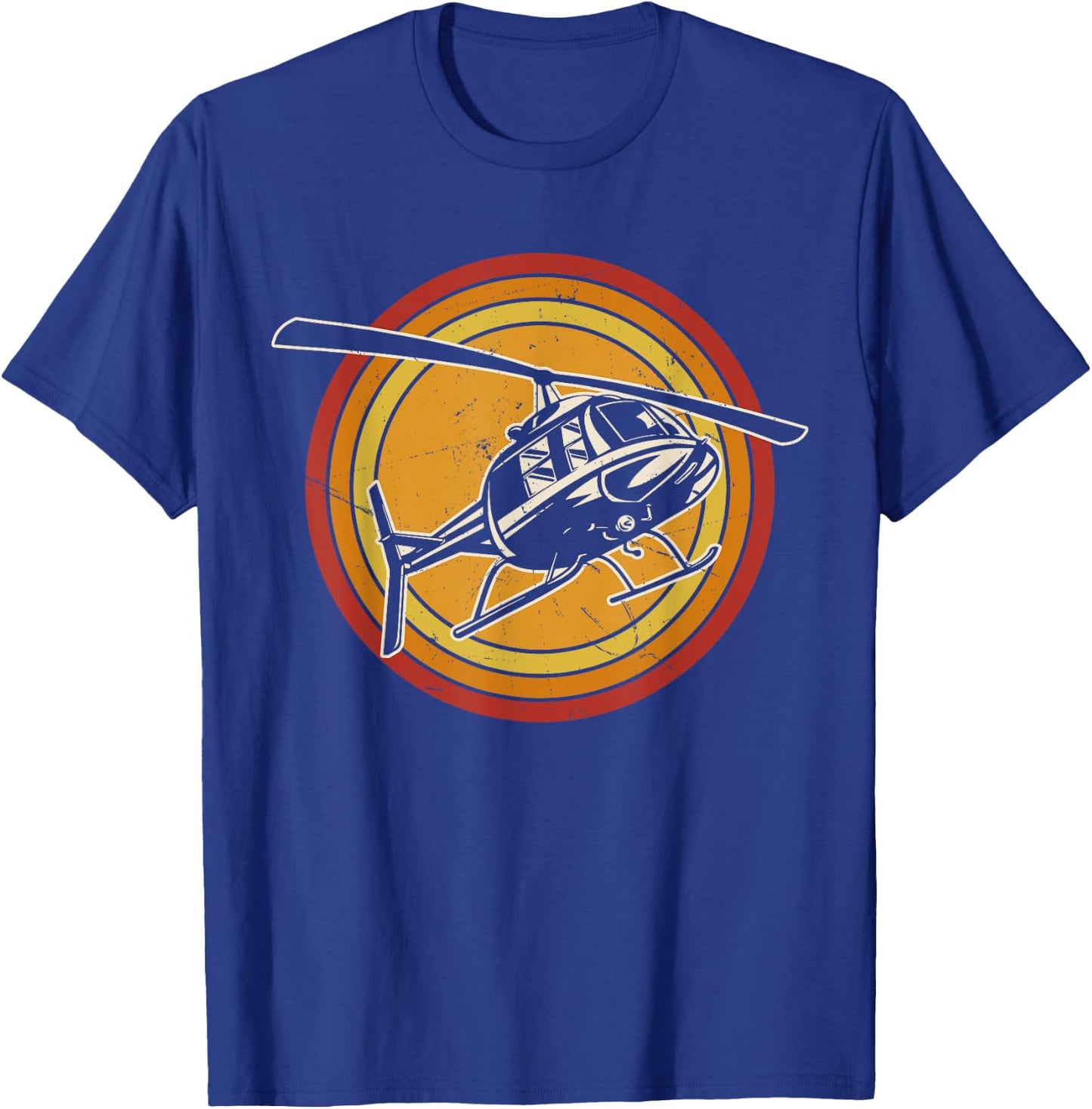 Helicopter Vintage T-Shirt - T-Shirt | Royal