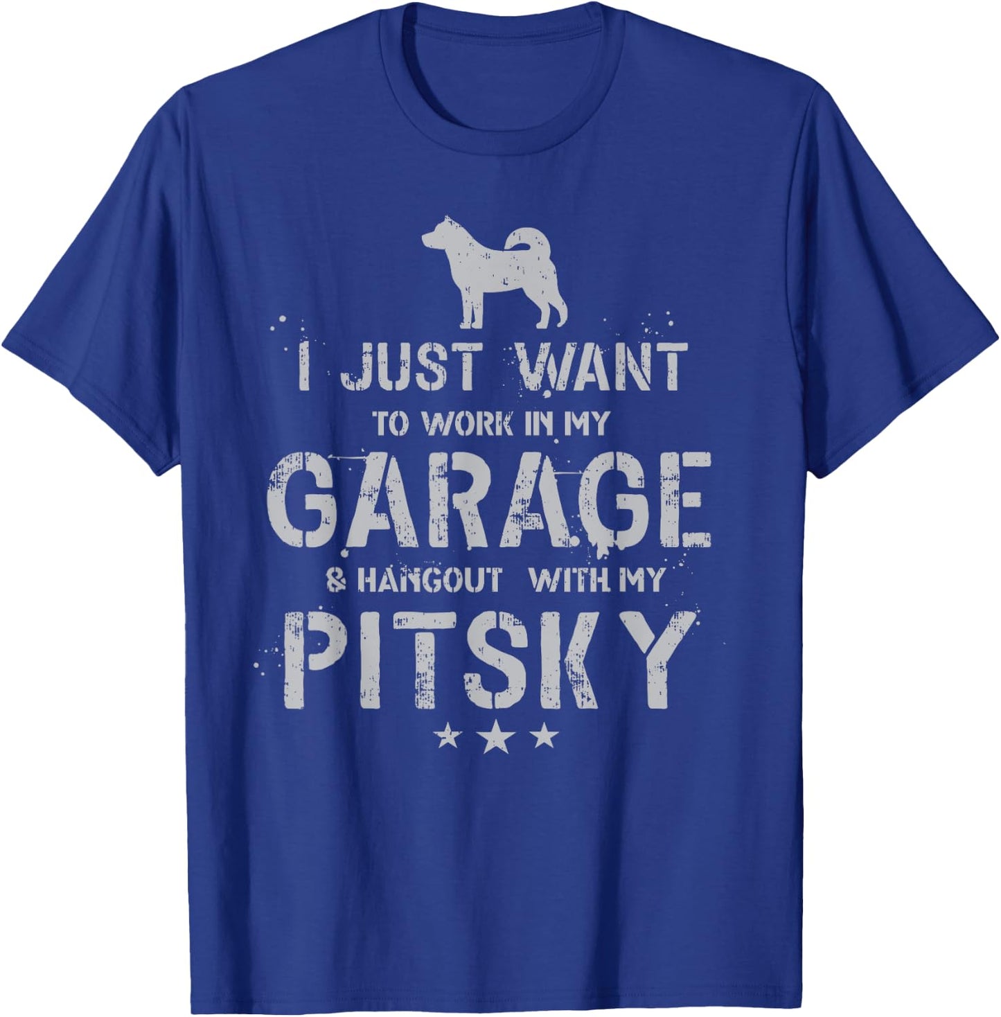 Funny Pitsky Dad Garage Men Hang T-Shirt - T-Shirt | Royal