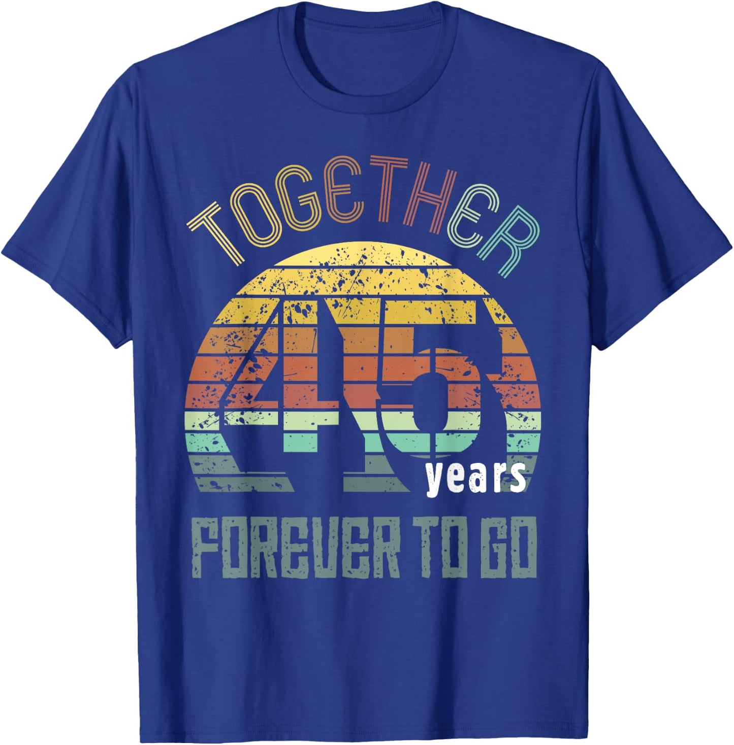 45th Years Wedding Anniversary Gifts For Couples Matching 45 T-Shirt - T-Shirt | Royal