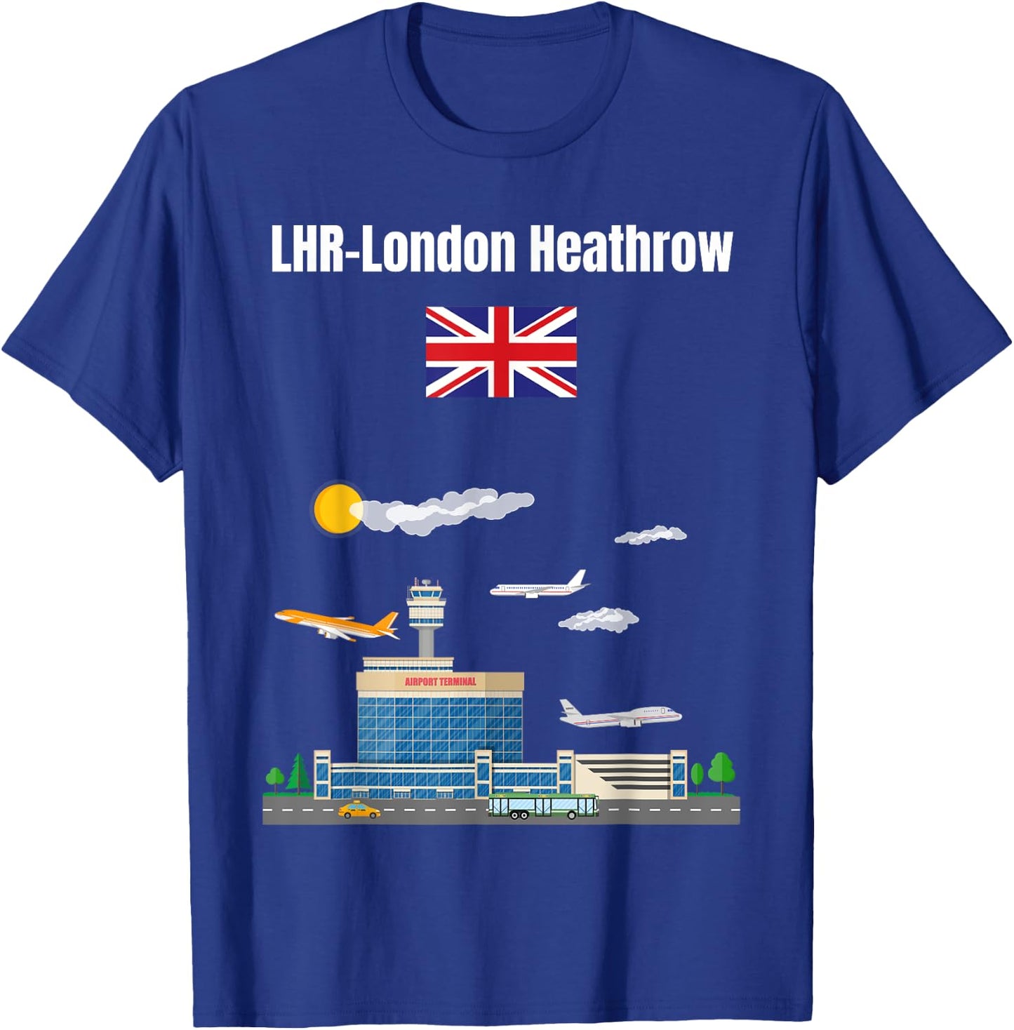 London Heathrow airport LHR airport nerd London souvenir T-Shirt - T-Shirt | Royal