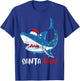 Santa Jaws Funny Christmas Shark T-Shirt - T-Shirt | Royal
