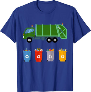Recycling Trash Dump Truck Pajamas for Kids T-Shirt - T-Shirt | Royal