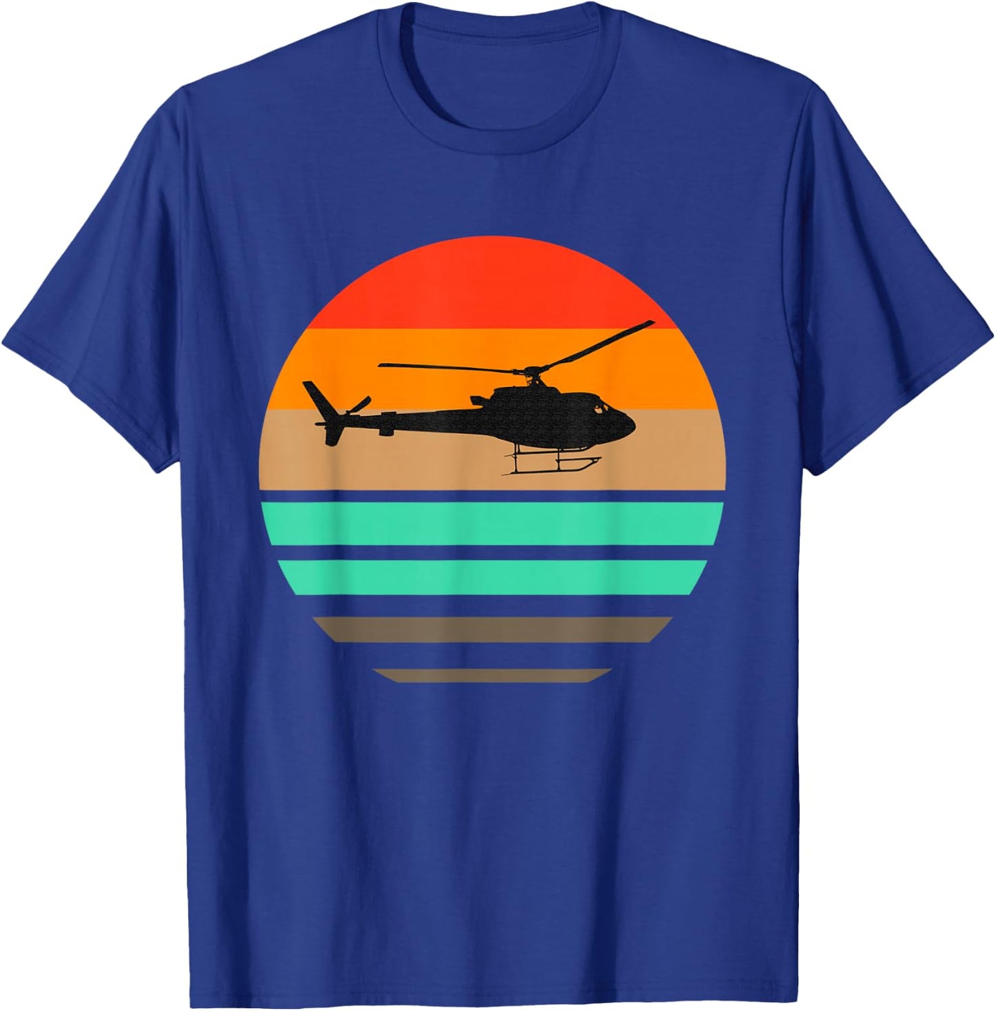 Vintage Helicopter Pilot T Shirt - Pilot and Mechanic Gifts T-Shirt - T-Shirt | Royal