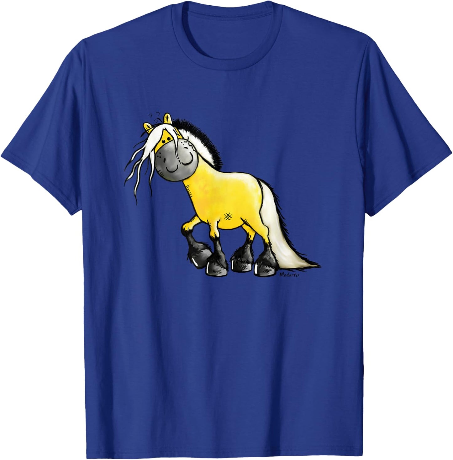 Happy Fjord Horse Cartoon Norwegian Horse I Fjord Horse Fun T-Shirt - T-Shirt | Royal