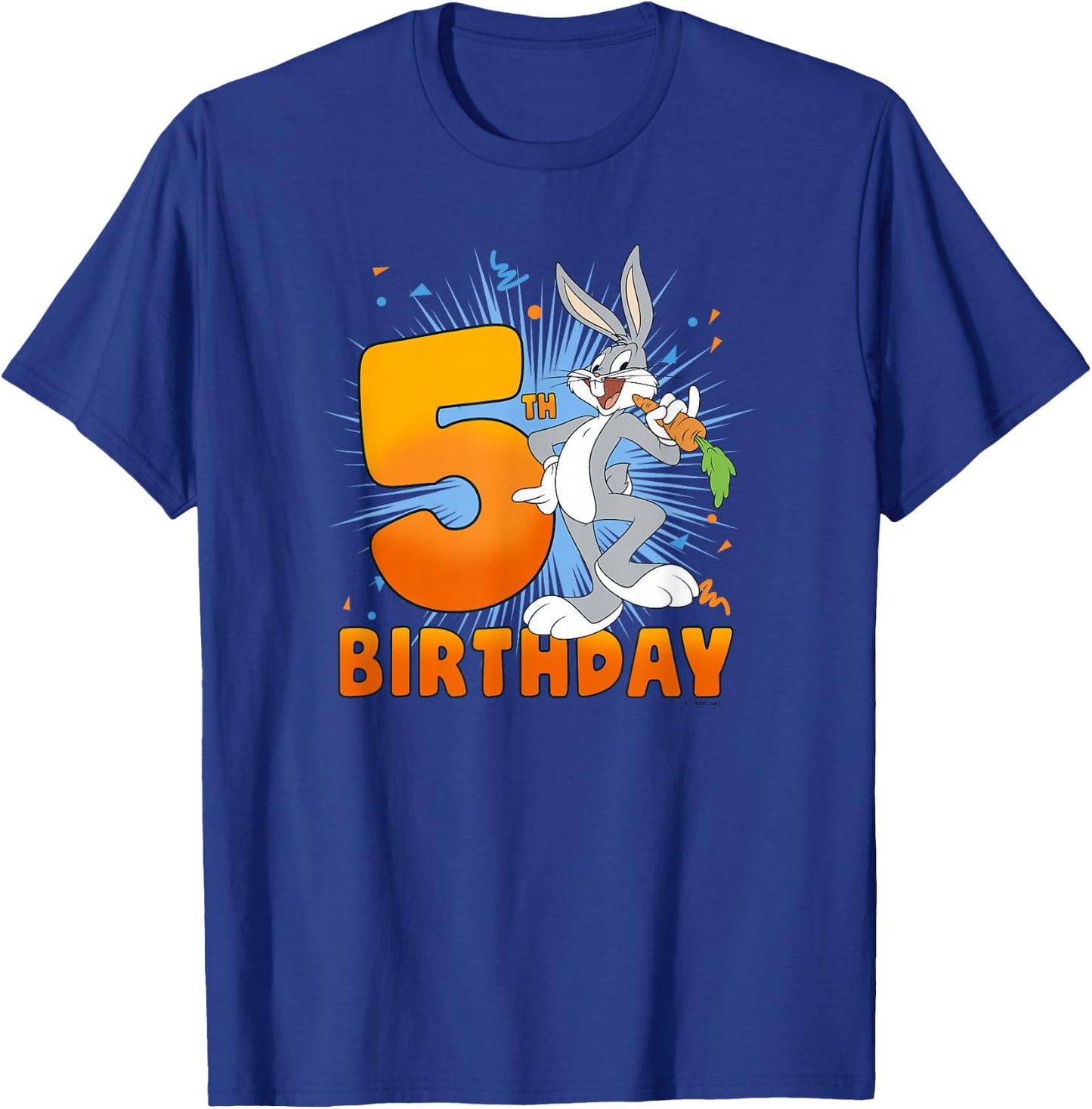 Looney Tunes Bugs Bunny 5th Birthday T-Shirt - T-Shirt | Royal
