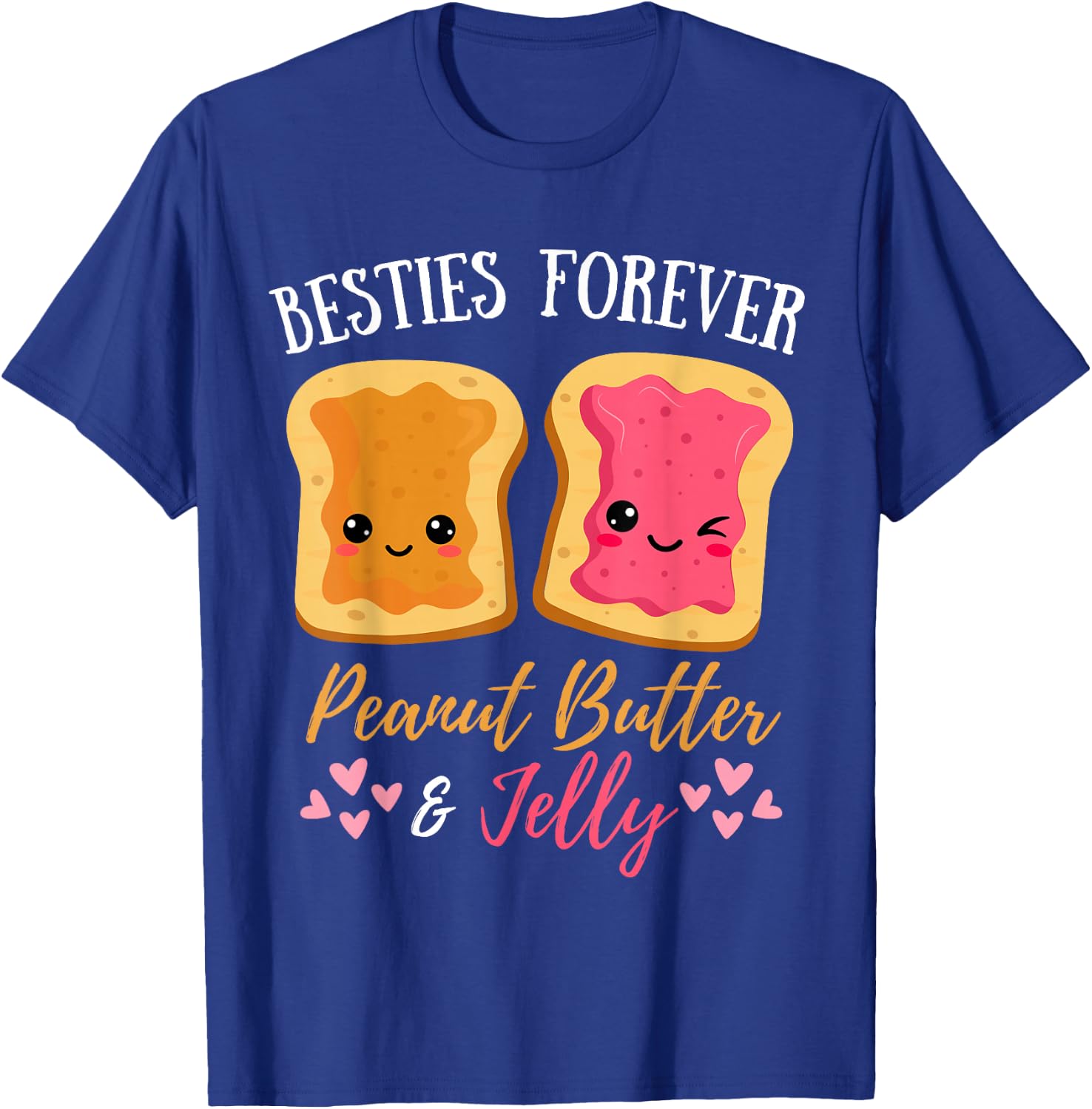 Jelly & Peanut Butter Matching Couple Besties Forever T-Shirt - T-Shirt | Royal