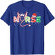 Nurse Christmas Stethoscope Nurses Xmas Scrub Top Women T-Shirt - T-Shirt | Royal