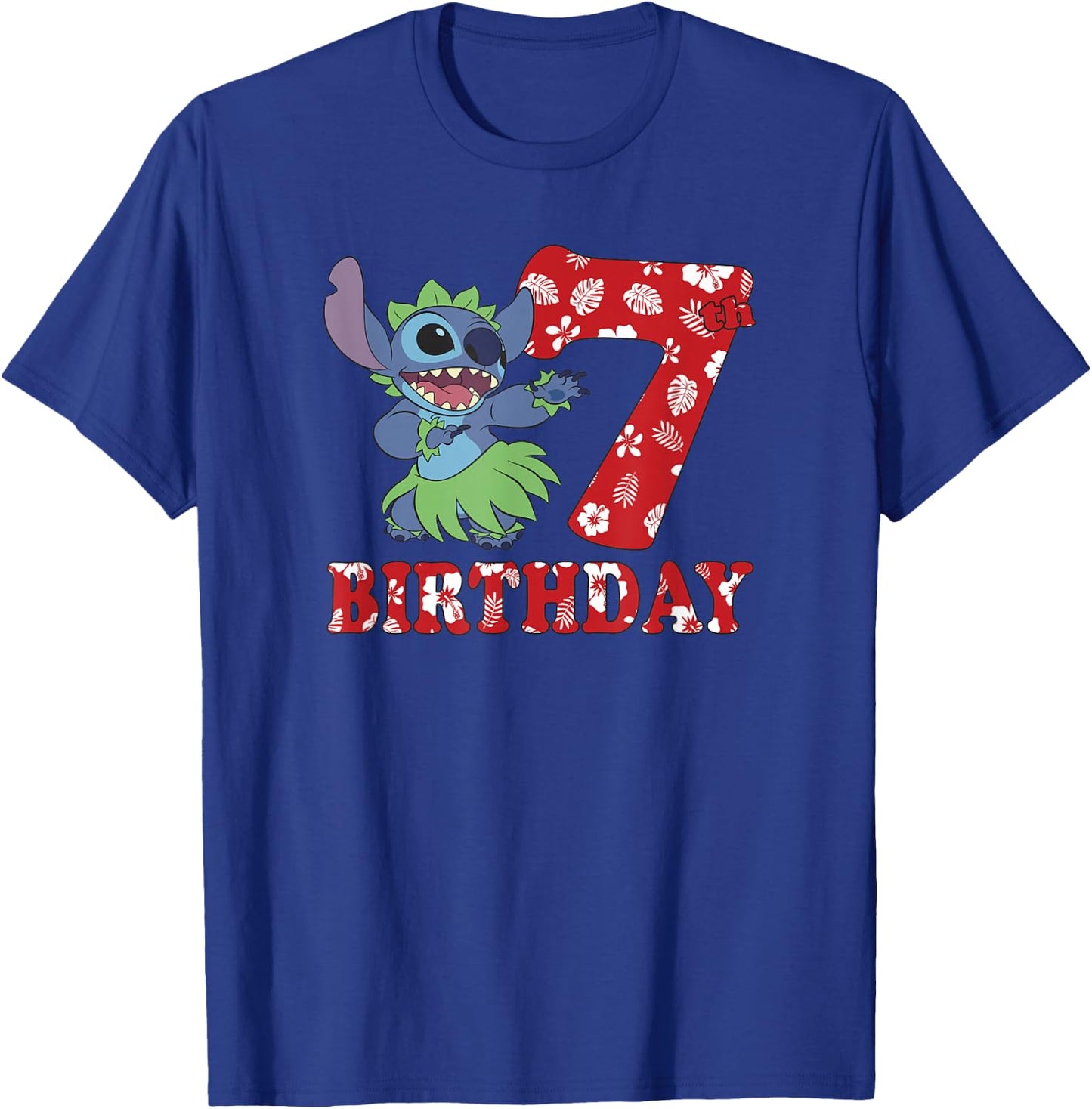 Disney Lilo & Stitch 7th Birthday Stitch Hula Dancer T-Shirt - T-Shirt | Royal